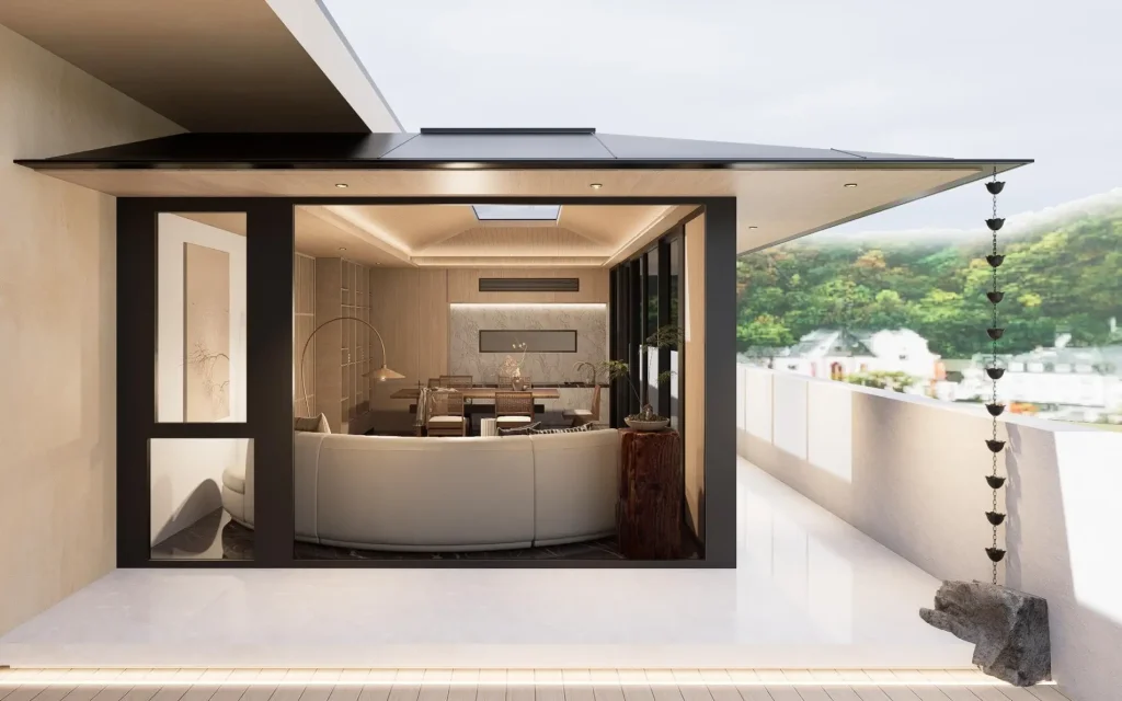 Bespoke Panoramic Terrace Tea Pergola: Redefining Four-Season Outdoor Living